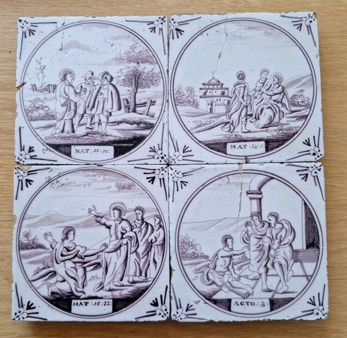 Antike delfter bibelfliesen - antike,