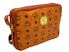 MCM Vintage Crossbody Umhängetasche Tasche Visetos Cognac Made in Germany X3635