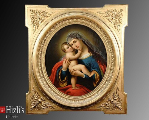 Antikes ölgemälde madonna - antikes,
