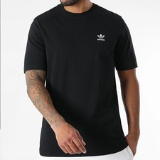 adidas Retro Shirt Originals Essentials Trefoil Logo Herren Tee Schwarz M - XXL