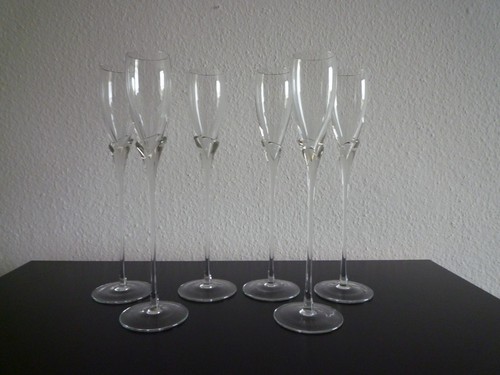 Glas sektgläser - 6x,