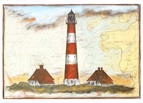 Kunstdruck leuchtturm - kunstdruck,