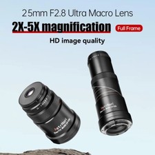 AstrHori 25mm F2.8 2-5X Ultra Macro Manual Focus Lens for Sony E-Mount Cameras