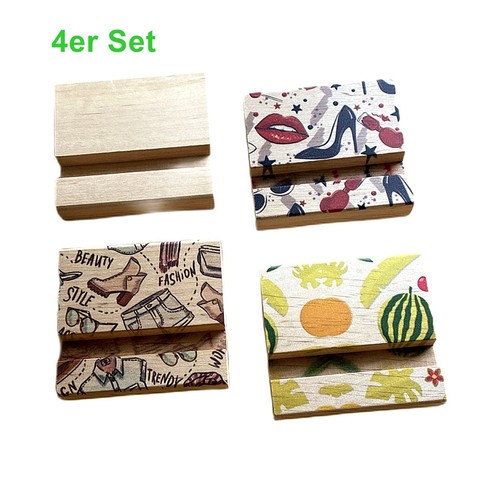 4er set handyständer holz - holz, 1x