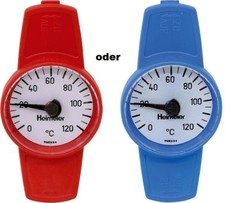 Thermometer für Heimeier Kugelhahn Pumpenkugelhahn rot und blau Globo Heizung 