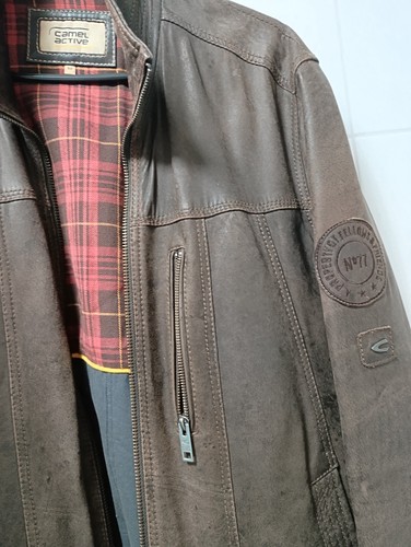 Herren leder jacke camel - herren,