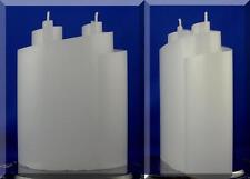 Edle Kerze Rohling Große Doppelspirale weiß - Sonderform - Kerzenkunst