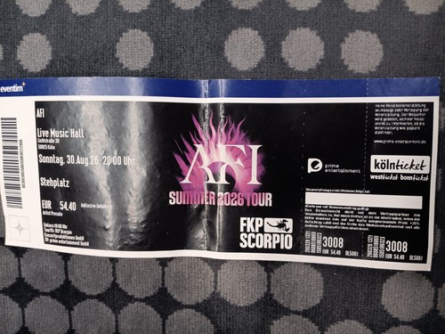 Afi altes gebrauchtes ticket - afi,