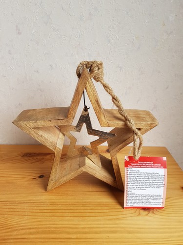 Dekorativer holzstern mit - holzstern,