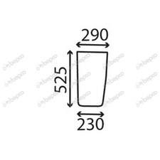 Frontscheibe unten links für Case IH/International Harvester 1056XL 1255 1455XL