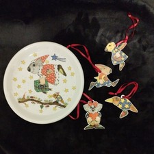 Arzberg Weihnachtsteller Koala mit 4 Doppelseitig Bedruckten Anhängern NEU