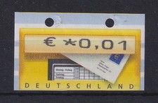 Deutschland ATM Briefkasten Mi.-Nr. 5 verschniiten, oben volle Löcher ** 