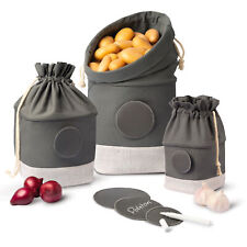 Kartoffel Aufbewahrung 3er Set Box Sack Lagerung Zwiebel Knoblauch Vorratsdose