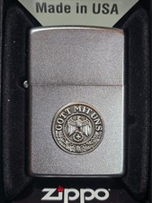 Zippo GOTT MIT UNS  (Custom PIN Style)  Adler, EK, Emblem, Rund, Lighter – CS
