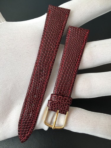 Echtleder uhrenarmband granat - echtleder,