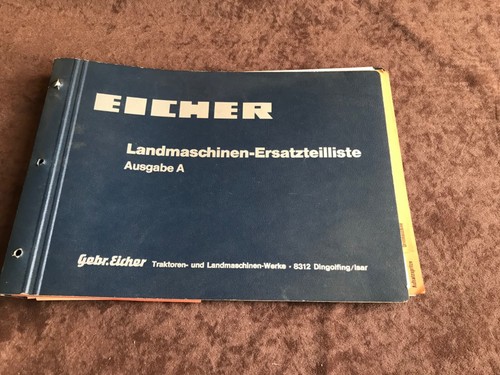 Ersatzteilliste eicher - ersatzteilliste,