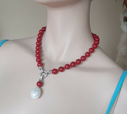 Irina perlenkette kette rot - irina,