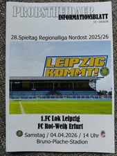 Programm Fanausgabe 1.FC Lok