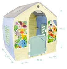 MOCHTOYS Spielhaus Kinderspielhaus Gartenhaus Kunstoff Bunt Kinder