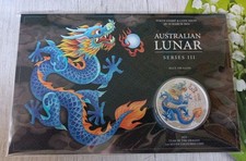 Silber Lunar III Drache Blau -