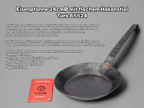 Turk eisenpfanne 24cm 65524 - eisenpfanne,