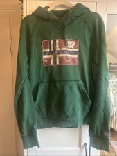 Napapijri Geographic Hoodie Herren, Used Look, Gr. M mit Kapuze