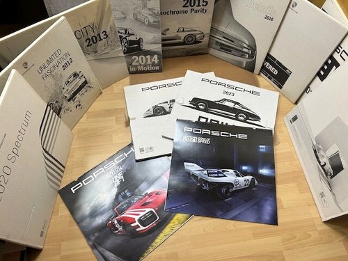 Porsche kalender und münzen - und,