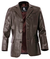 Herren Leder Blazer Jacke Echt