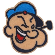 Popeye Patch Aufnäher Bügelbild Flicken Applikation Spinat Seemann Olivia Bluto