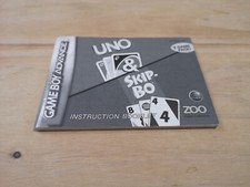 UNO und SKIP-BO - Gameboy Advance GBA Spielanleitung Booklet Gebraucht