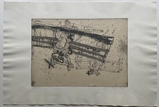 Gerhard Hofmann, Flieger, 1985, Grafik, Radierung, signiert