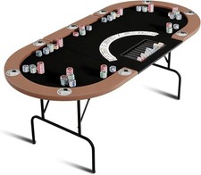 Foldable Oval Poker Table for