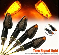 12V LED MOTORRAD BLINKER E-GEPRÜFT BLINKLEUCHTE MINI UNIVERSAL SCHWARZ 4 STÜCK