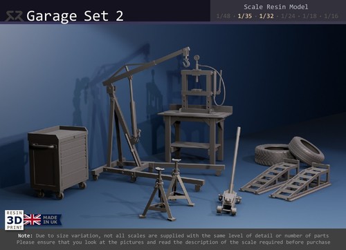 Garagenset maßstab 1 - 2:, 1/35