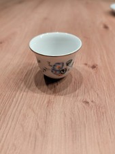 Mokkatässchen Made In China Porzellan Blumendekor Goldrand