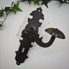 Antike Türklinke Drückergarnitur Haustür Langschild Schmiedeeisen Baustoffe