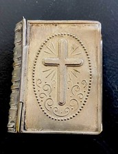 alte Dose Schachtel Etui für Rosenkranz in Buchform