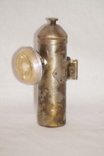 vintage Batterie Fahrradlampe Messing Nickel 50er Jahre FMI Dänemark