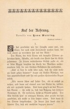 H. Warring: Auf der Nehrung - Novelle von 1895, Karwitten (Karwity) Ostpreussen