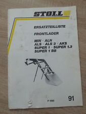 Stoll Frontlader MIN + ALN + ALS + ALS3 + AKS + Super 1 Ersatzteilliste