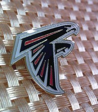 Atlanta Falcons Pin Anstecker, NFL Team Logo, schwarz & rot, neu unbenutzt FF1