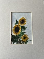 Aquarellmalerei Sonnenblumen