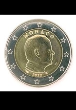 2 Euro 2022 Kursmünze Monaco Prince Albert II Frisch Aus Der Original Rolle 