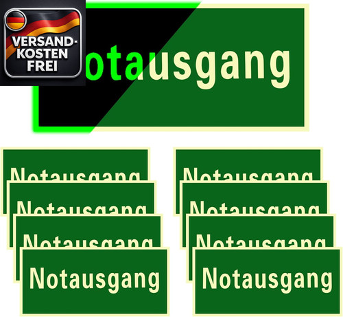 Notausgangsschild leuchtend - notausgangsschild,