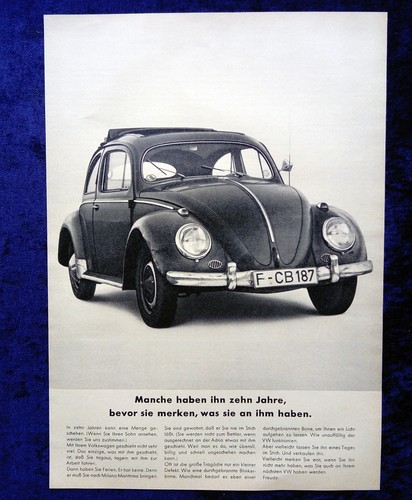 Käfer originale werbung - vw, käfer,