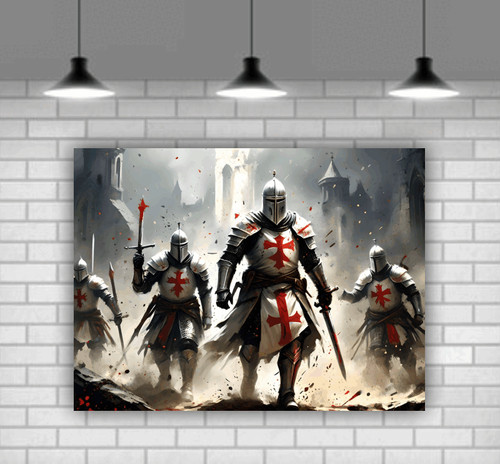 Tempelritter wandbild gedruckt - wandbild,