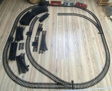 Vintage New Bright Rail Train scientific toys Eisenbahn Anlage Lok Schiene Sound