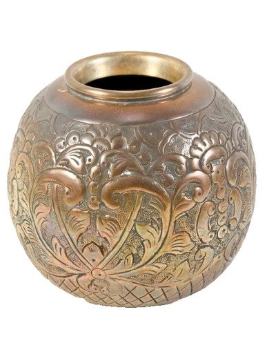 Versilberte bauch vase - versilberte, |