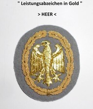 " Leistungsabzeichen HEER - GOLD , handgestickt "   BW/Heer Tätigkeitsabzeichen