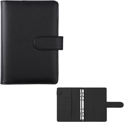 Ringbuch leder schwarz - a6, pu
